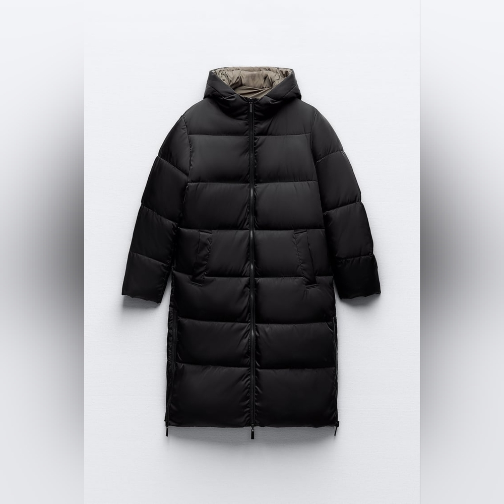 Zara Limited Edition Revesible Long Puffer NWT Size S - Picture 6 of 11